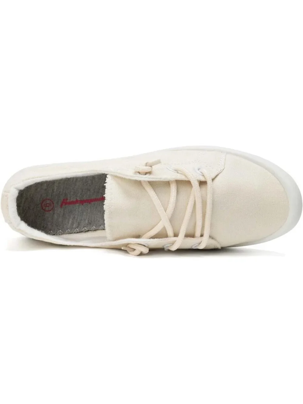 Women's Beige Comfortable Lace-Up Flat Breathable Walking Casual Sneakers
